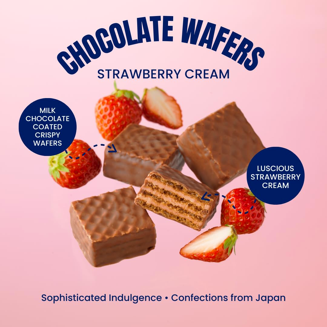 Royce Chocolate Wafers Strawberry Cream 12pcs