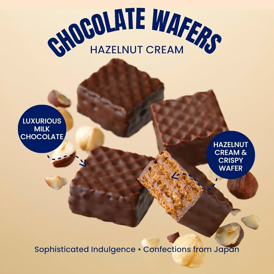 Royce Chocolate Wafers Hazel Cream 12 pieces
