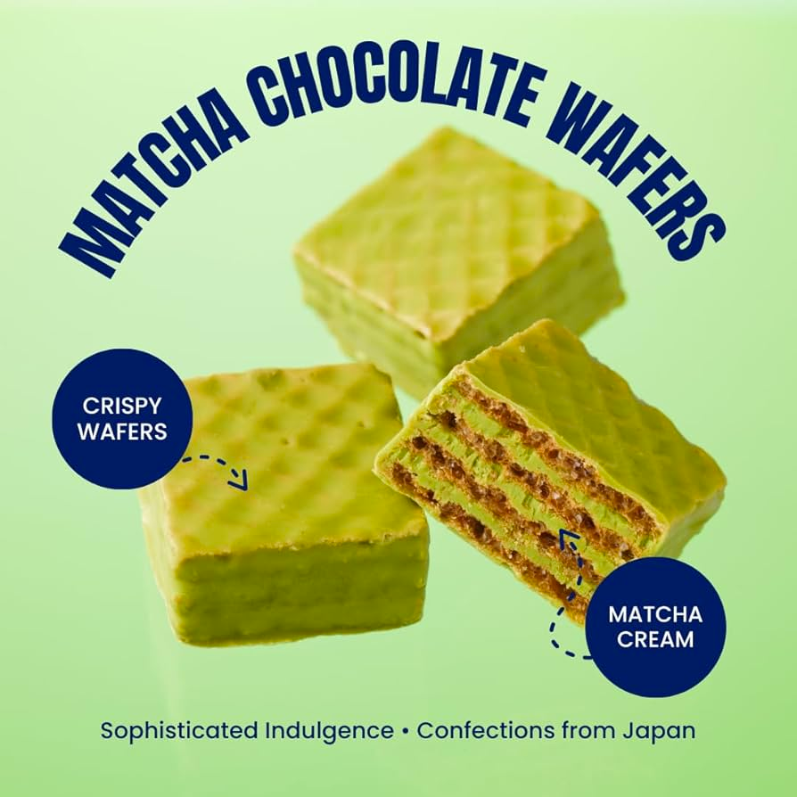 royce chocolate wafers matcha 12 pieces