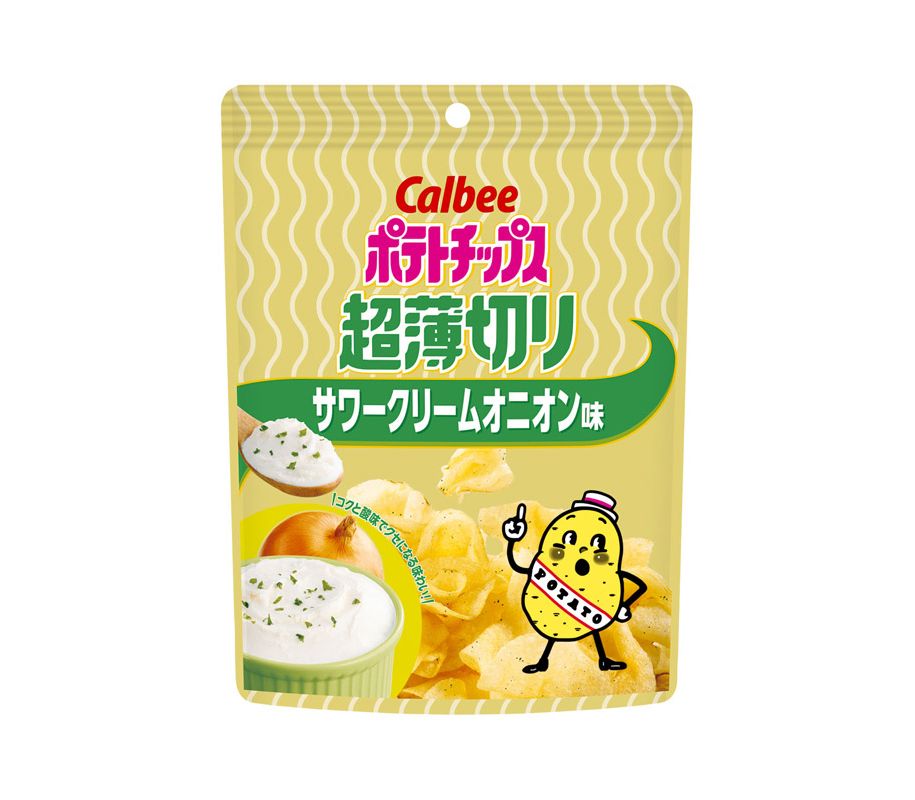 Calbee Potato Chips Ultra-Thin Sour Cream Onion Flavor 40g