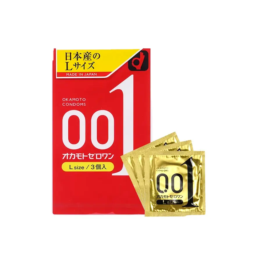 Okamoto 0.01 condom ultra-thin Large size 3pcs