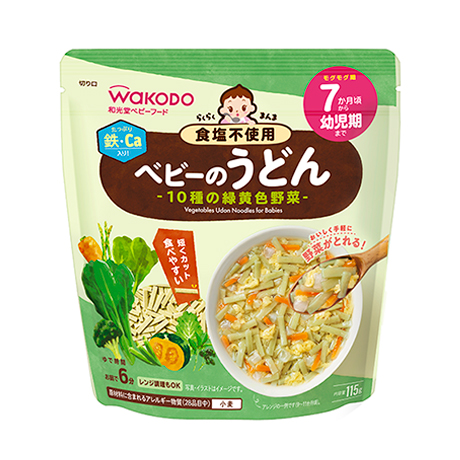 Wakodo baby food easy cooking salt-free vegetables Udon Noodles 7+ months 115g