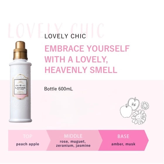 LAVONS Fabric Softener Lovely Chic Scent 600ml
