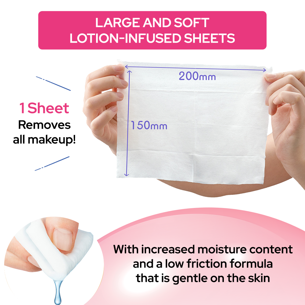 Mandom Bifesta Makeup Removal Cleaning Sheet Serum Moist Type 46pcs