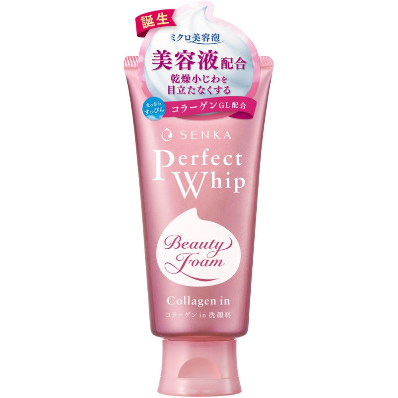 Shiseido Senka Perfect Whip beauty foam Facial cleanser Collagen in 120g