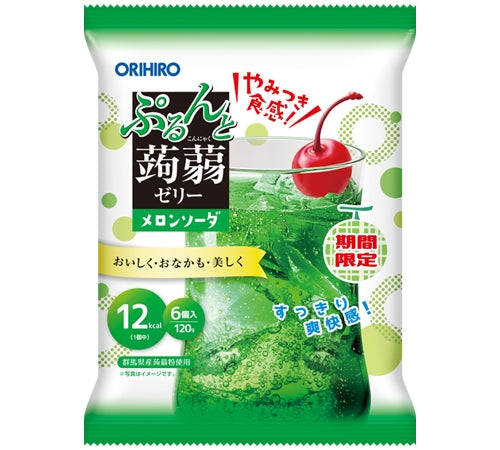 ORIHIRO Plump Konjac Jelly Pouch Melon Soda Flavor