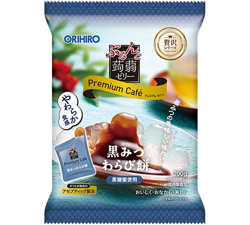 ORIHIRO Purun to Konnyaku Jelly Premium Cafe Black Honey Warabi Mochi 200g