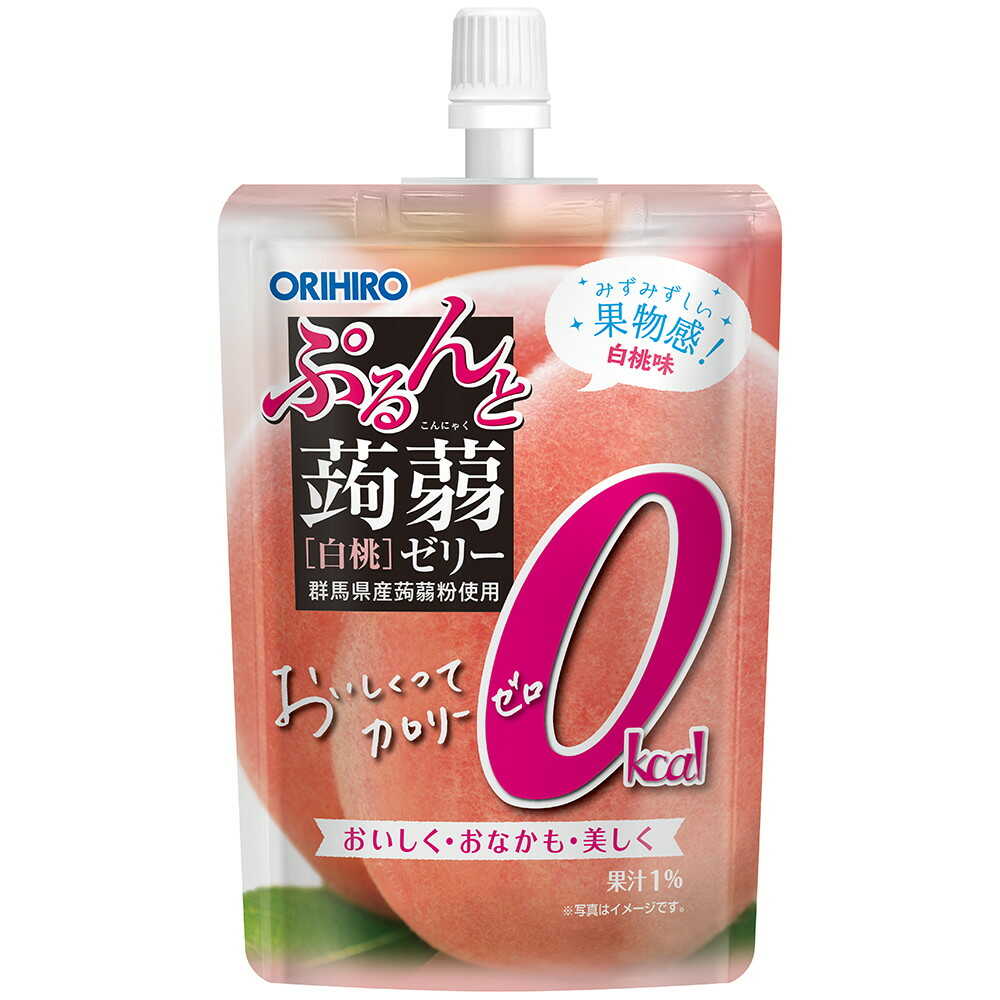 Orihiro Purun to Konnyaku Jelly Standing Calorie 0 White Peach 130g