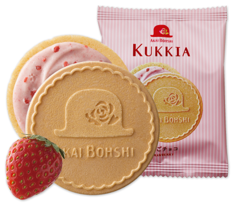 Akai Bohshi Kukkia Cream Cookie Strawberry Flavor 8Pcs