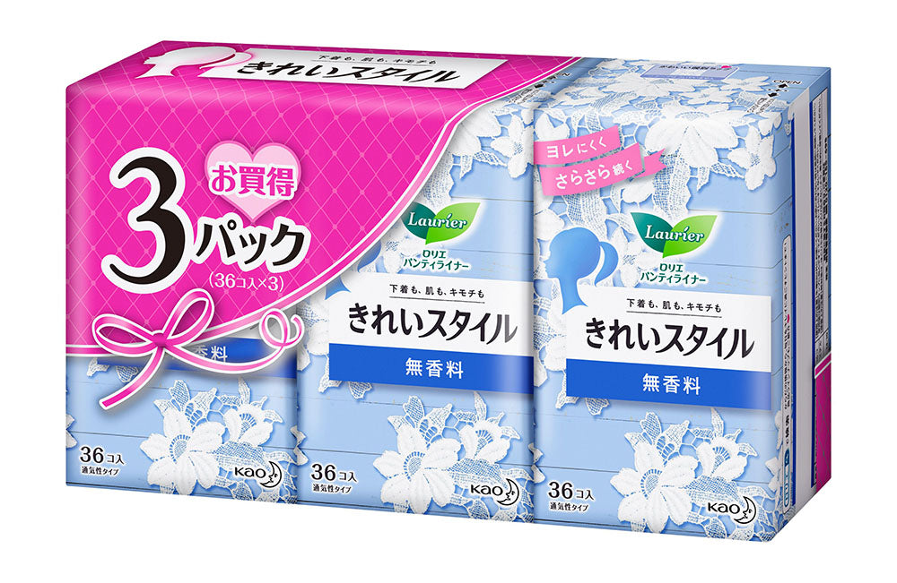 Kao Laurier Kirei Style Unscented 36 pieces x 3 packs