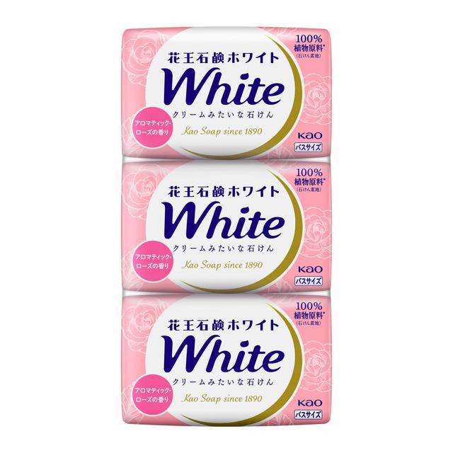 Kao Soap White Aromatic Rose Scent Bath Size 3 Pack