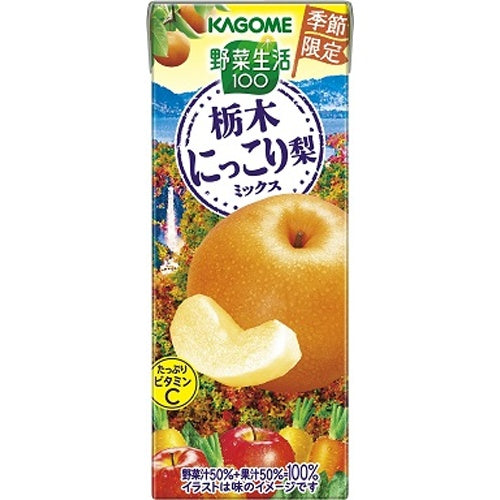 Kagome Vegetable Life Tochigi Nikkori Pear Mix Paper 195ml