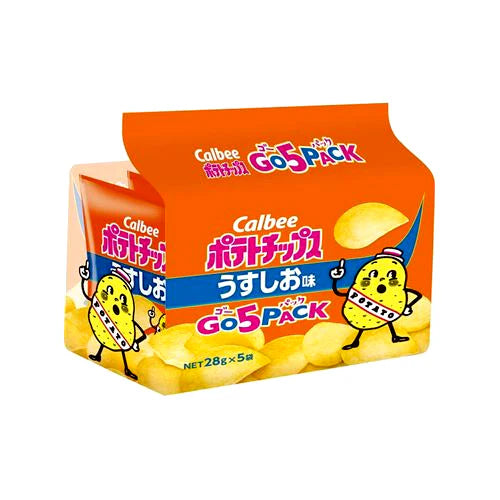 Calbee  Lightly salted Go potato chips 5 packs