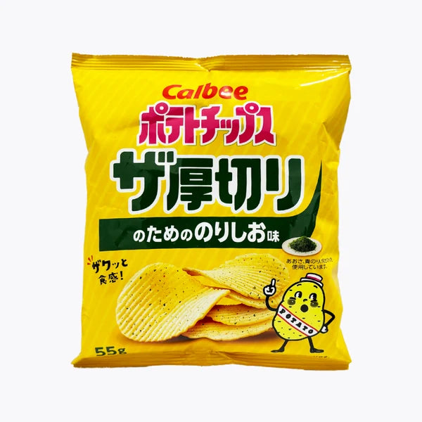 Calbee Thick-Cut Potato Chips with Seaweed (Salted) 55g