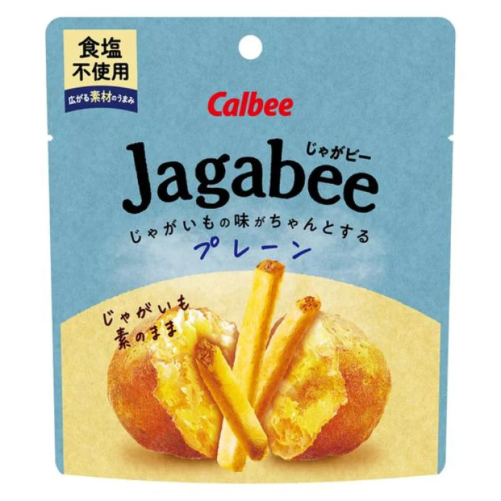 Calbee Jagabee Plain Salt-Free Snacks 38g