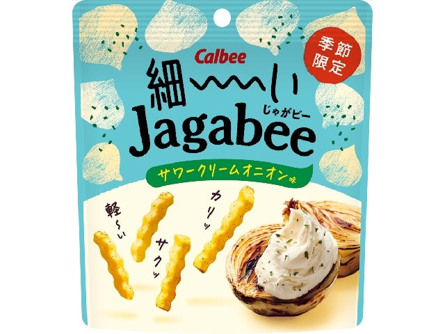 Calbee Jagabee Thin Sour Cream Onion Potato Chips 35g