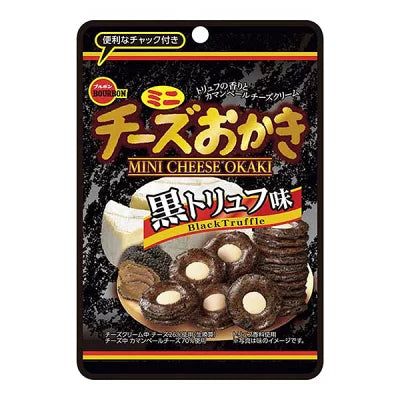 Bourbon Mini Cheese Rice Crackers Black Truffle Flavor 22g