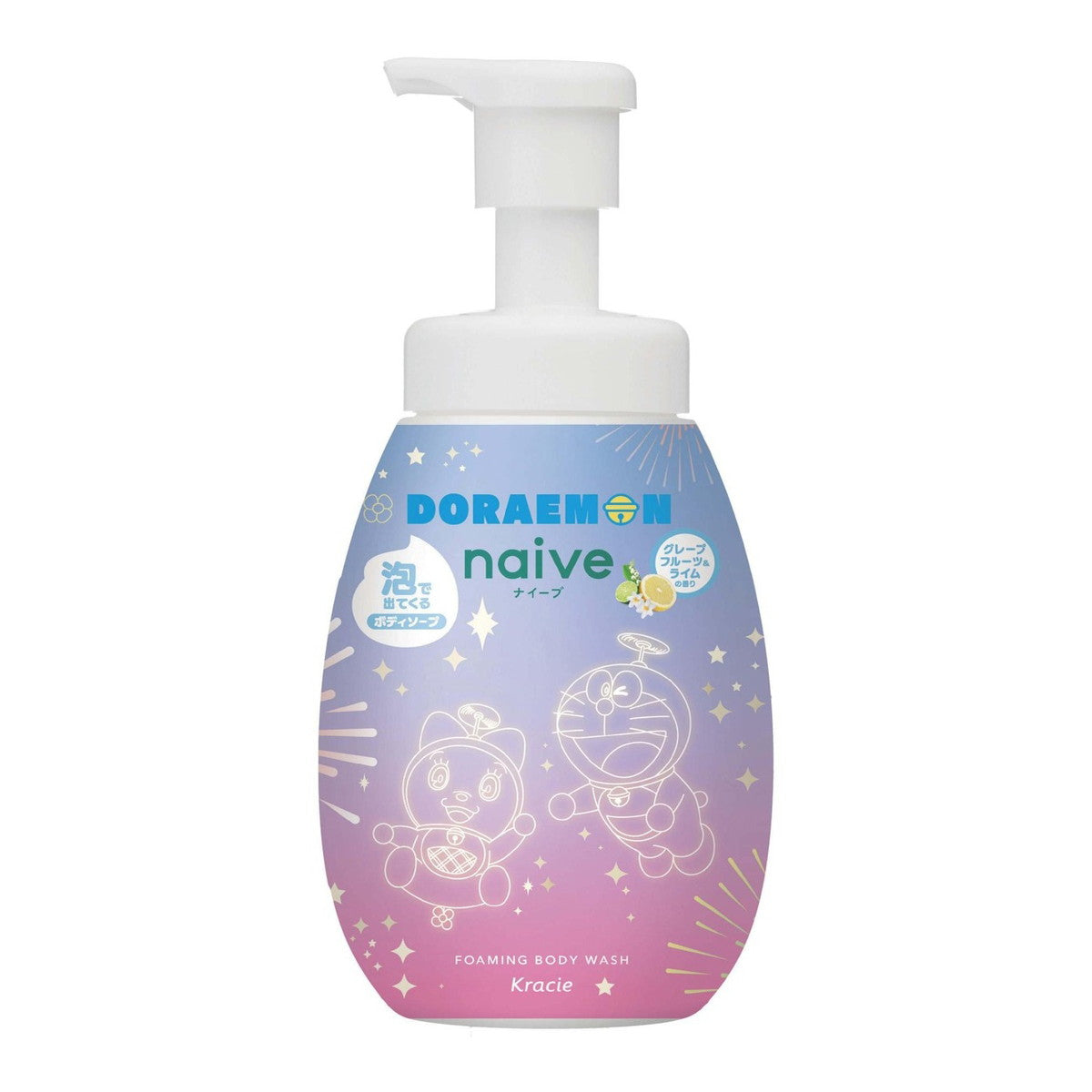 Kracie Naive Foam Body Soap limited editon Doraemon 600mL  grapefruit scent