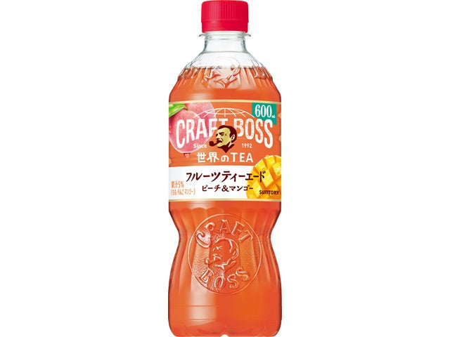 Suntory Craft Boss Fruit Tea White Peach & Mango Flavor 600ml