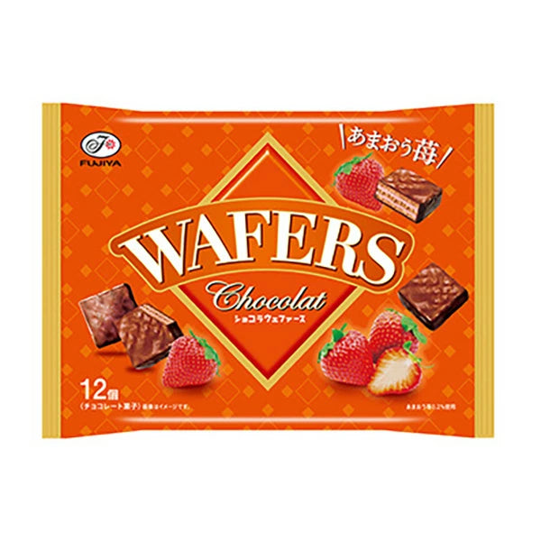 Fujiya Chocolate Wafers Amaou Strawberry 12 pieces