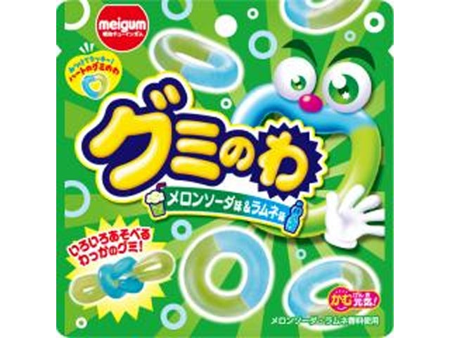 Meiji Gum Gummy Wa Melon Soda & Ramune 22g