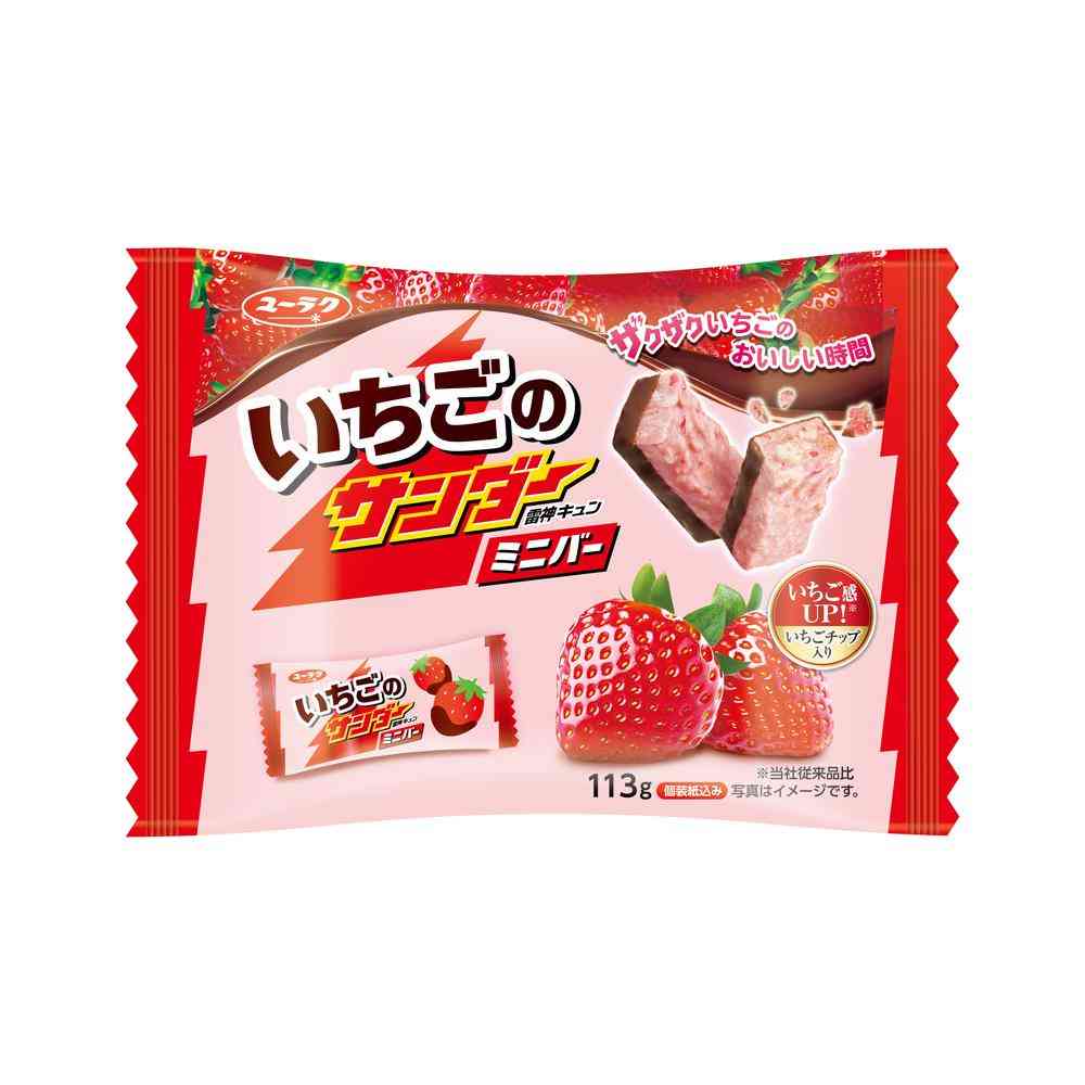 Yuraku Confectionery Strawberry Thunder Mini Bar 113g