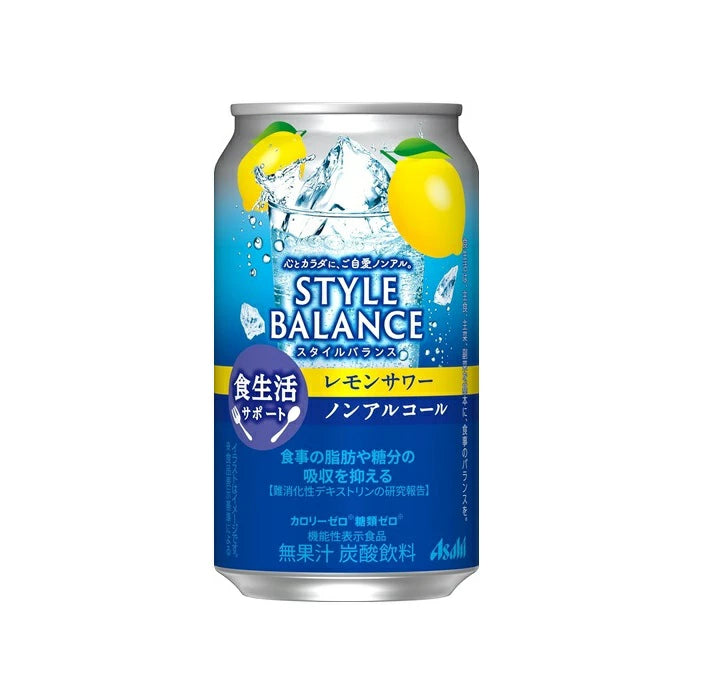 Asahi Style Balance Dietary Support Lemon Sour Non-Alcoholic Can 350ml