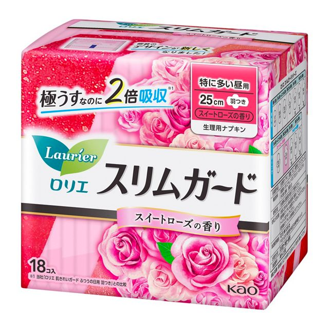 Kao Laurier sanitary pads S 25cm 16 pieces rose scent