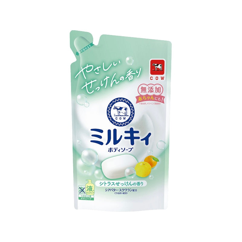 Cow Brand Milky Body Soap Refill Citrus Soap Scent 360ml
