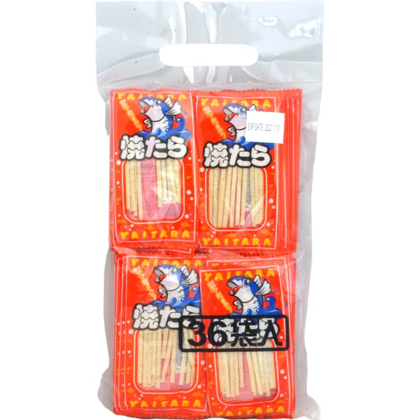 Dagashi Yaokin Yaitara Dried Fish Strips 36 Pcs