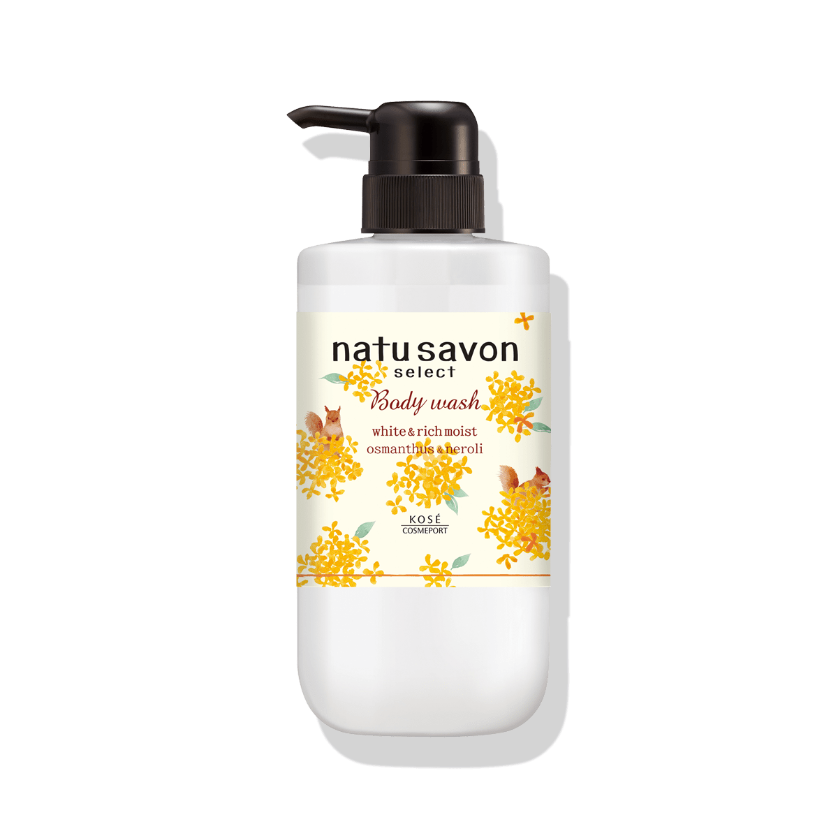 KOSE Softymo NatuSavon Select White Body Wash Rich Moist Osmanthus Scent 500ml