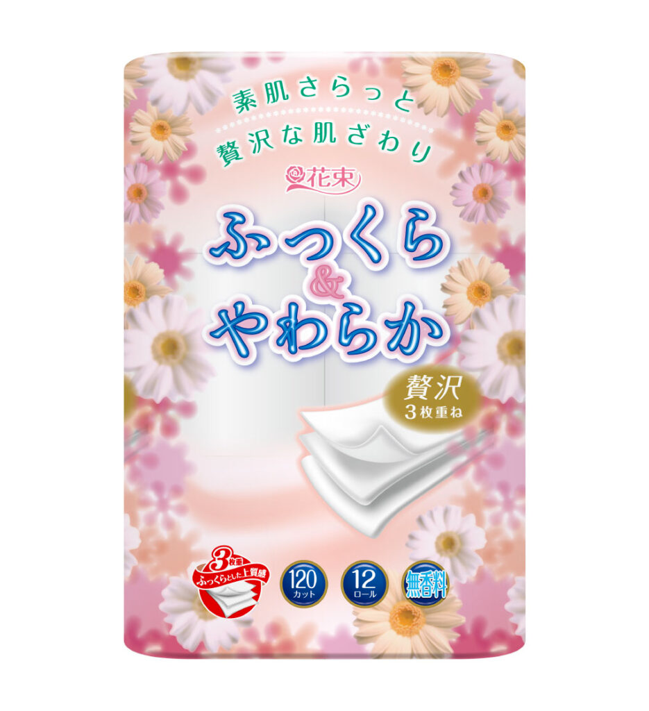 Marutomi Bouquet Plump & Soft Toilet Papers 3-ply 12pcs