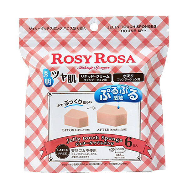 Rosy Rosa Jelly Touch makeup Sponge Type house 6P 6pieces