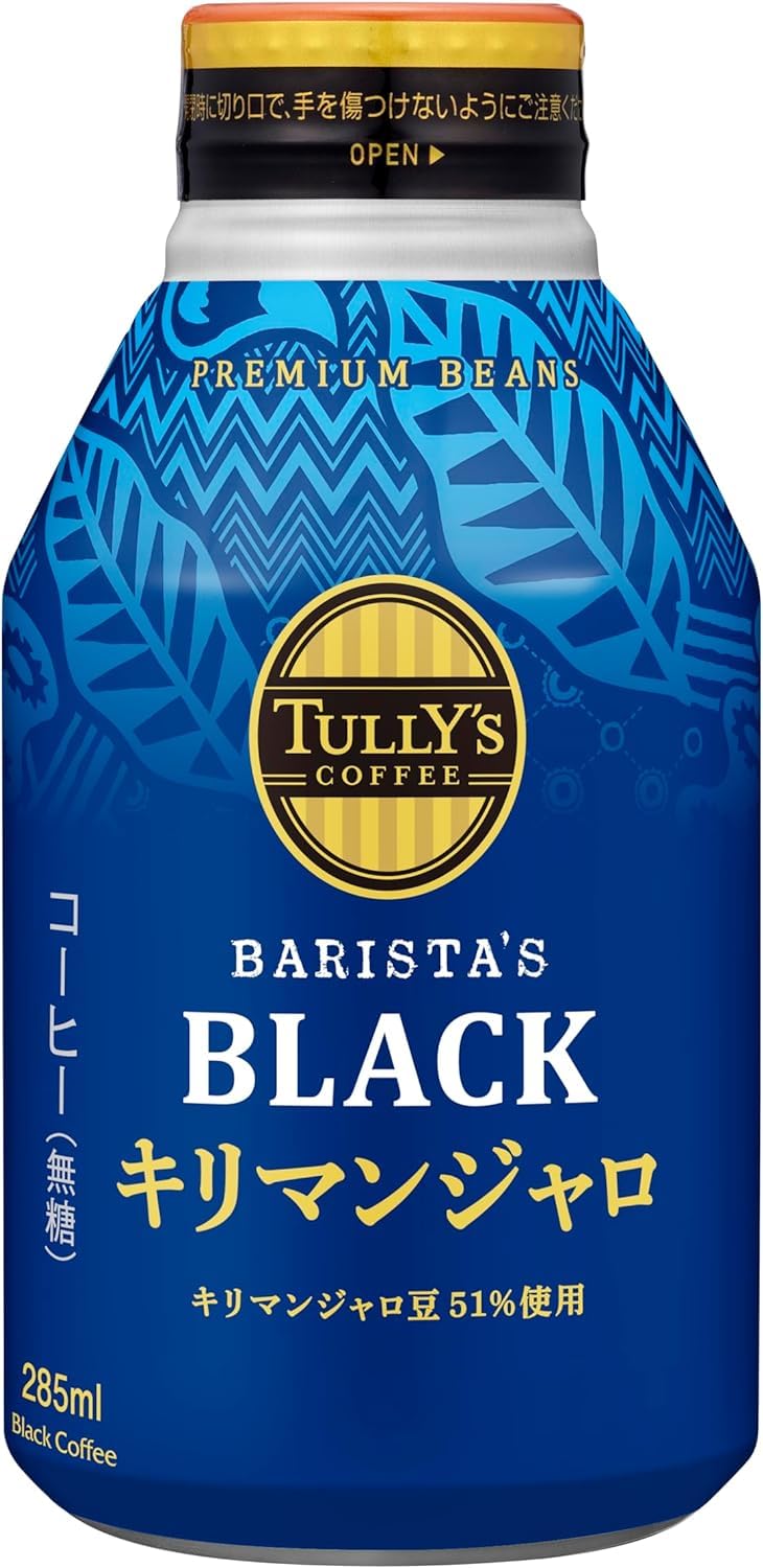 Tully's Black Kilimanjaro B  Coffee can 285ml
