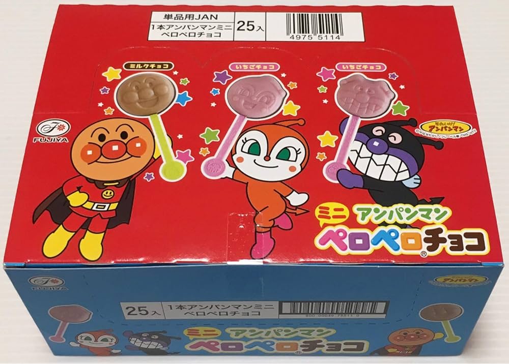 Fujiya Anpanman Choco Lollipop Random Flavor – 25pcs (whole box)