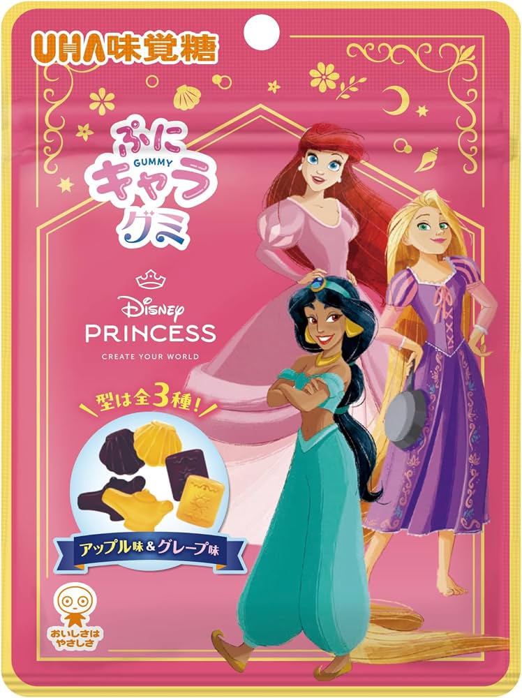UHA Flavored Sugar Puni Caragami Disney Princess (50 g)