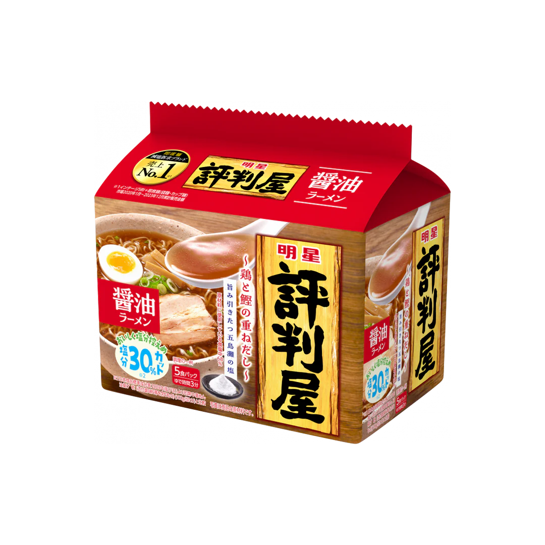 Myojo Hyoutenya Soy Sauce Ramen 5 Pack 84g