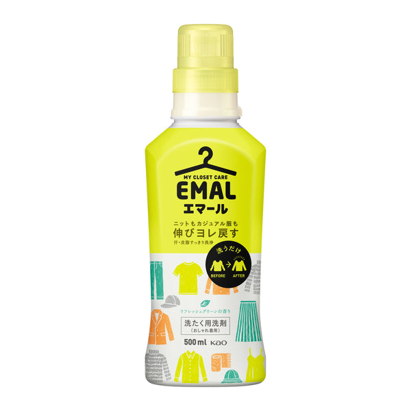 Kao Japan Emal Delicate Laundry Detergent Fresh Green Scent 500ml