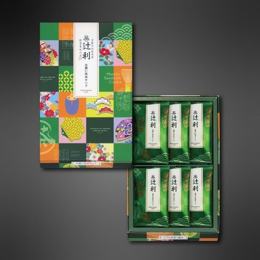 辻利浓郁抹茶夹心饼干6枚入