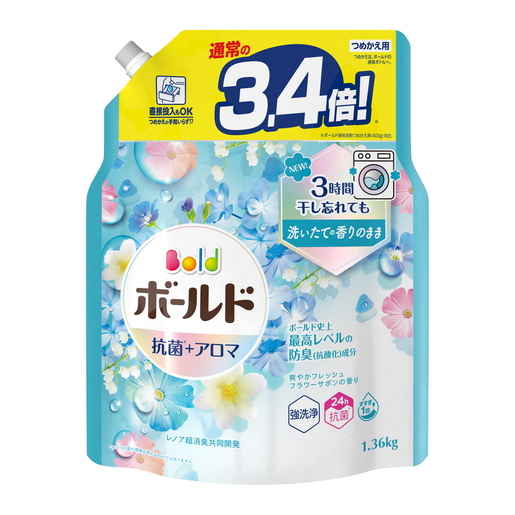 P&G Bold Gel Refreshing Fresh Flower Soap Scent Refill Super Jumbo Size 1360g