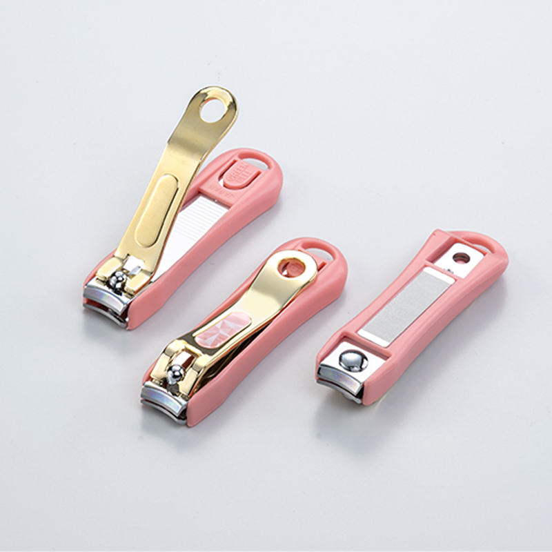 Green Bell NC-135 Gold Nail Clipper with Pink Catcher M