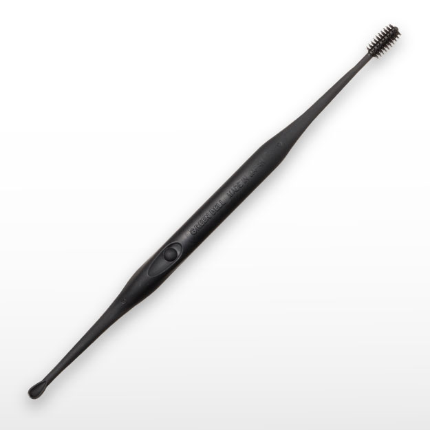 Green Bell G-2174 Ladle Shape Ear Pick with Black Brush Head