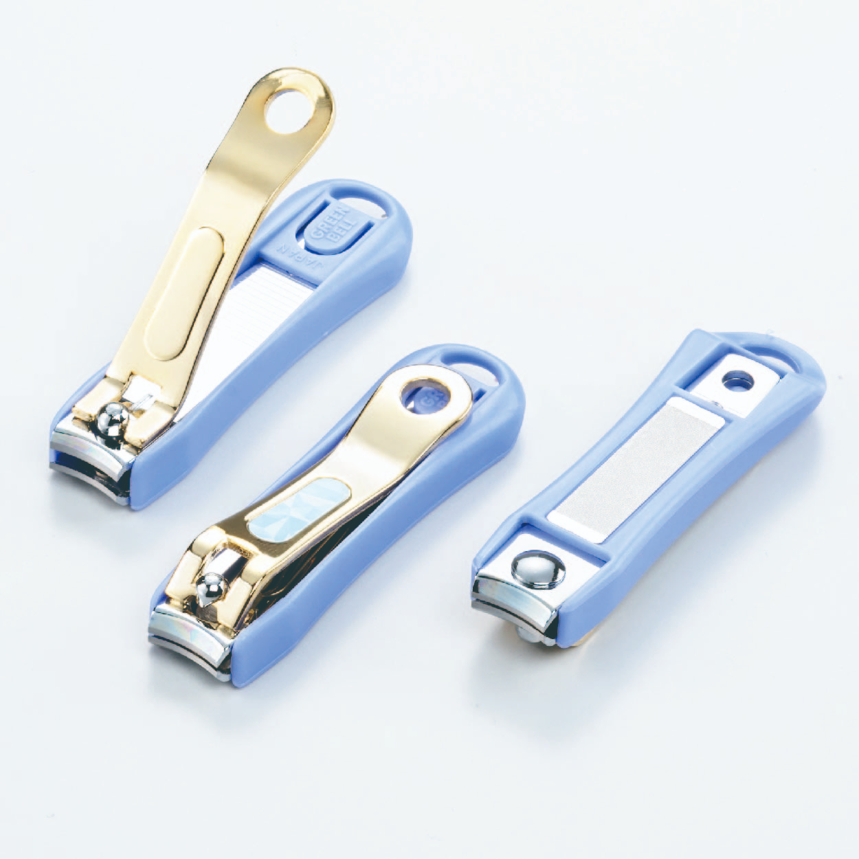 Green Bell NC-134 Gold Nail Clipper with Blue Catcher S