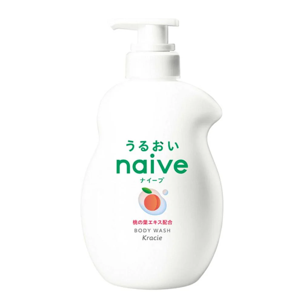 Kracie Naive Shower Gel Moisturizing with Peach Leaf Extract 530ml