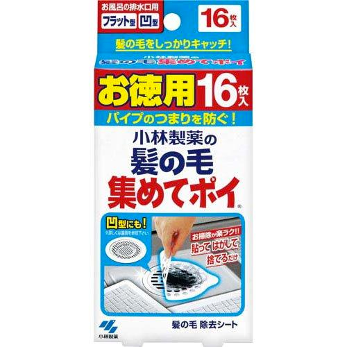 Kobayashi Pharmaceutical Drain Hair Catching Sticker 16pcs