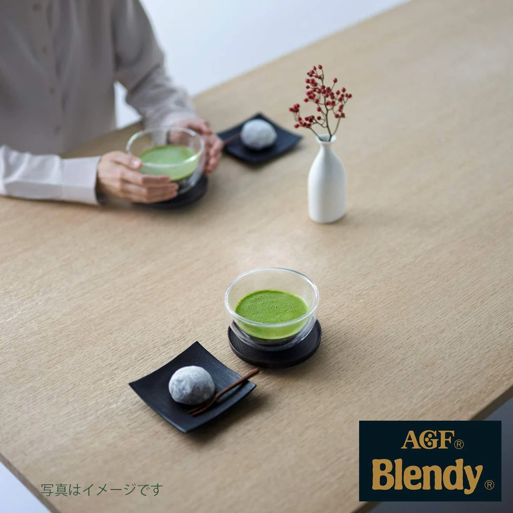 AGF Blendy Matcha Ippuku Unsweetened, Non-Dairy Matcha Latte 4 Sticks
