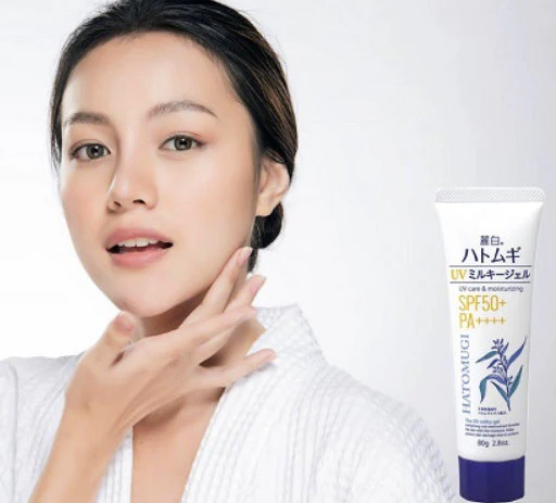 Reishaku Hatomugi UV Milky Gel SPF50+ 80g