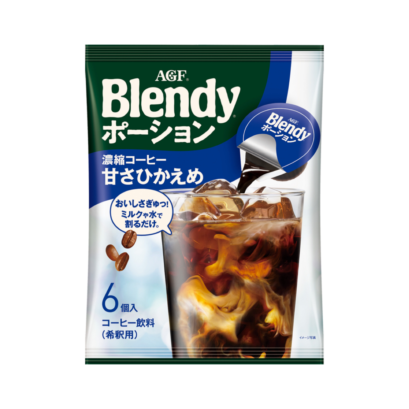 AGF Blendy concentrate coffee Capsule light sugar 6pcs