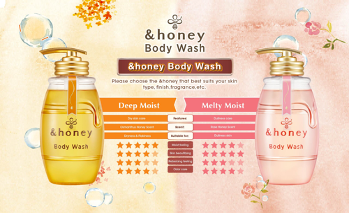 &Honey Deep Moist Gel Body Wash Osmanthus Scent 500ml
