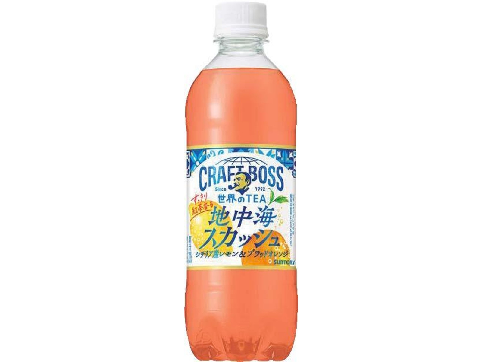 Boss World Tea Mediterranean Orange & Lemon Drink 490ml